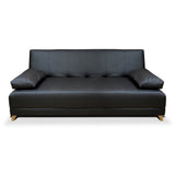 SOFACAMA SABATH 3POS 90X180X110 TIPO CUERO NEGR