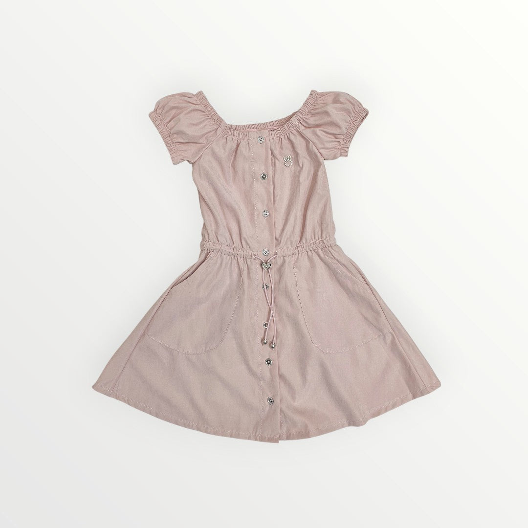 32963 VESTIDO CON ELASTICO EN LA CINTURA NIÑA JUNIOR