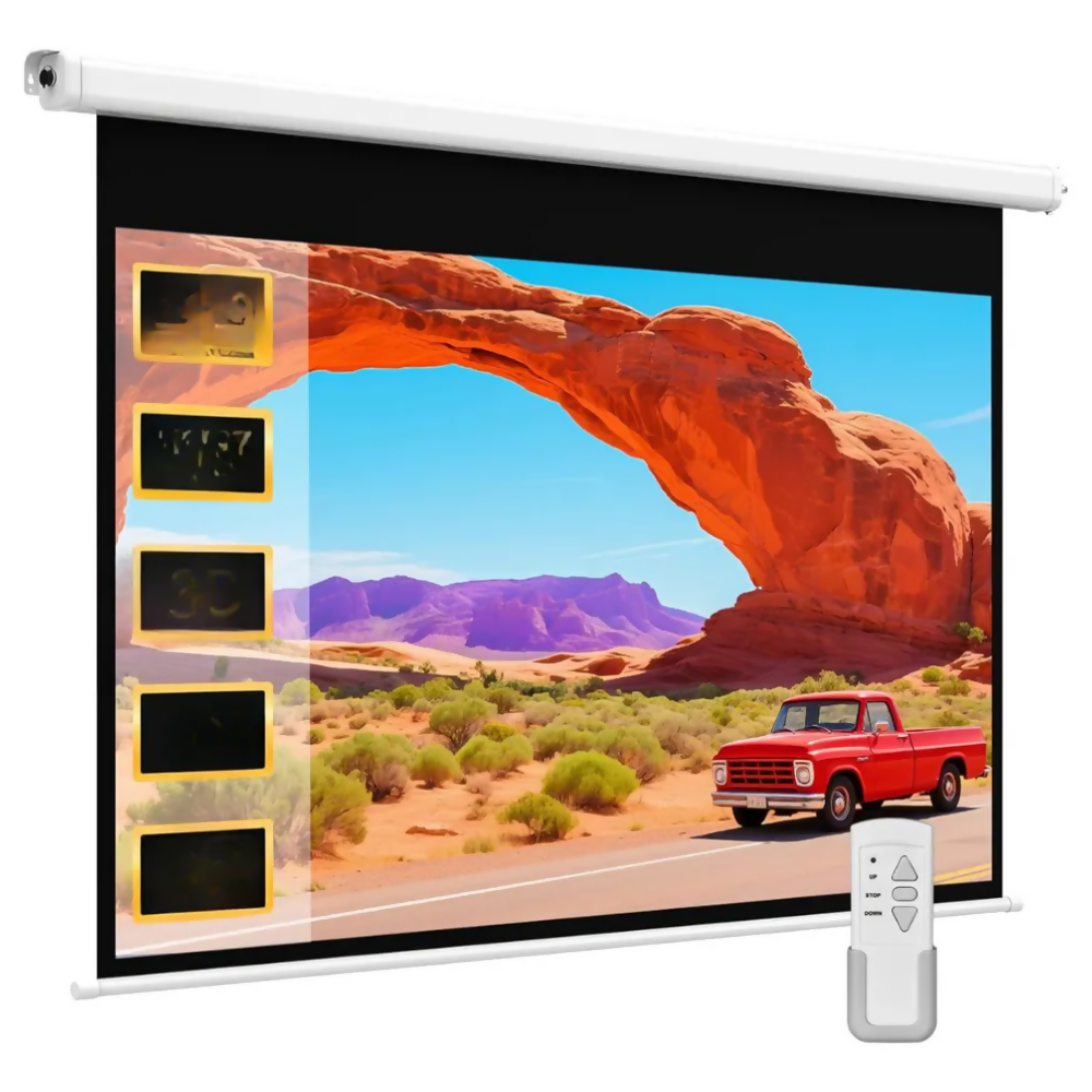 TELON PANTALLA PROYECTOR AUTOMÁTICA 100 PULGADAS CONTROL REMOTO MOTORIZADO