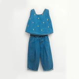 61942 CONJUNTO NIÑA BEBÉ - DENIM BORDADO