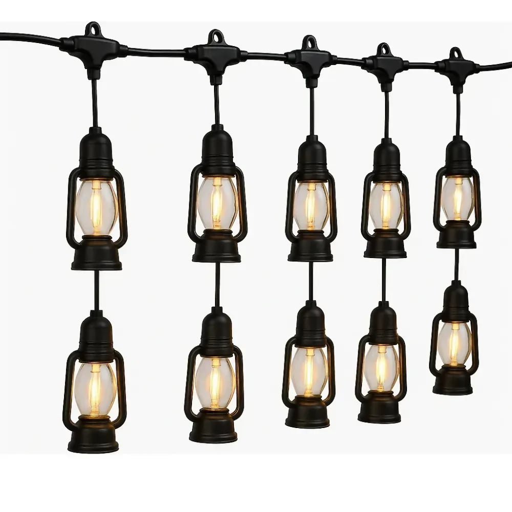 BOMBILLOS VINTAGE EXTENSIÓN EXTERIORES LUCES LED SOLARES 10