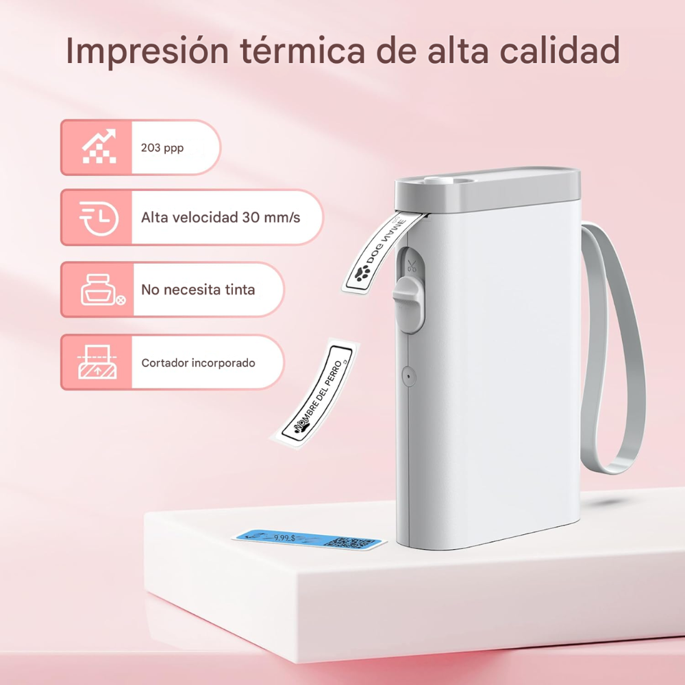 MINI IMPRESORA ETIQUETA TÉRMICA PORTÁTIL BLUETOOTH CELULAR