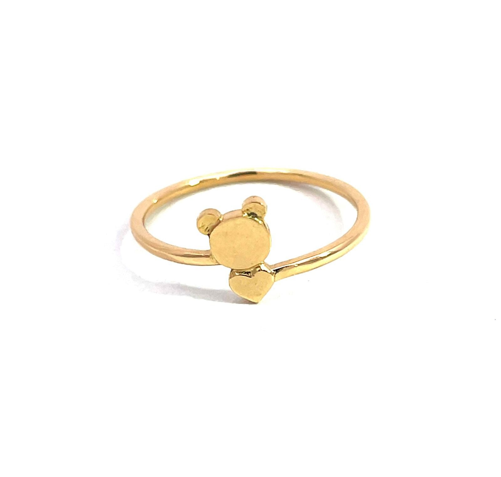 ANILLO DAMA OSO CON CORAZÓN