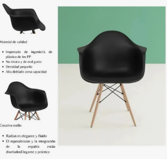 SILLA COMEDOR SALA OFICINA REPOSA BRAZO ESTILO MODERNO