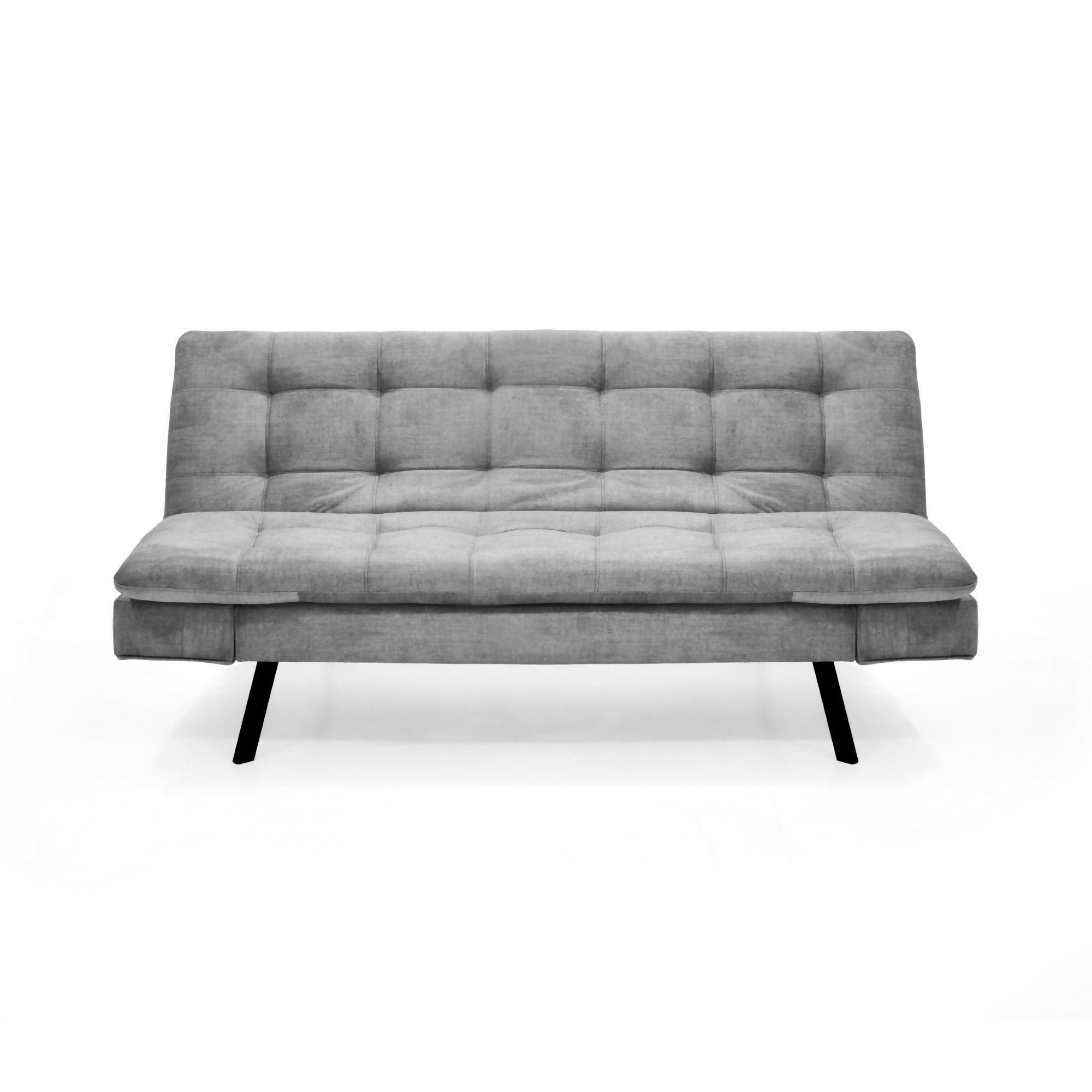 SOFA CAMA MILAN 176X90X78 RECLINABLE 3 POSICIONES TELA GRIS