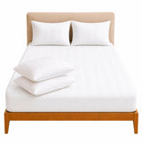 Combo protector colchon + 2 almohadas siliconadas queen