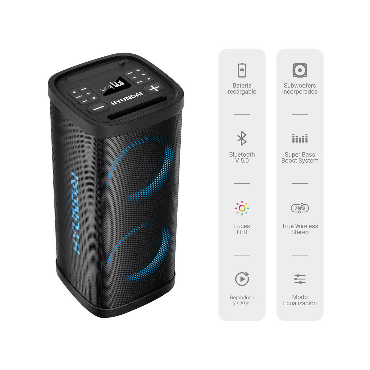 PARLANTE MULTIMEDIA HYUNDAI 150 WATTS FM BLUETOOTH HYSPBT729