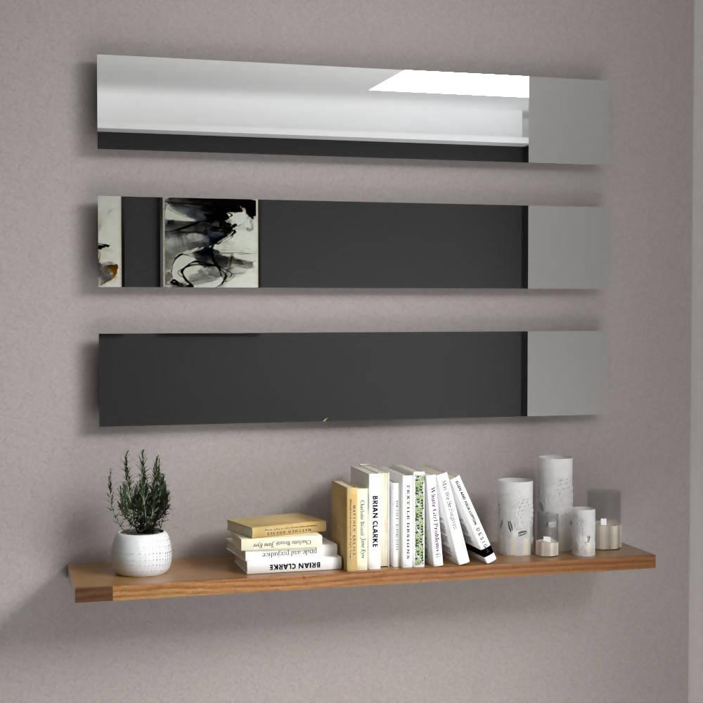 ESPEJO RECTANGULAR ATENAS, GRIS, INCLUYE 3 PIEZAS