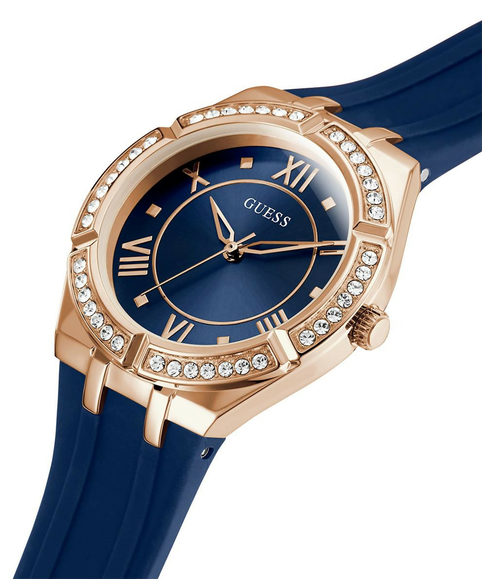 GUESS-GW0034L4-COSMO WOMEN 36 MM STAINLESS STEEL AZUL-DORADO SILICONA QUARTZ