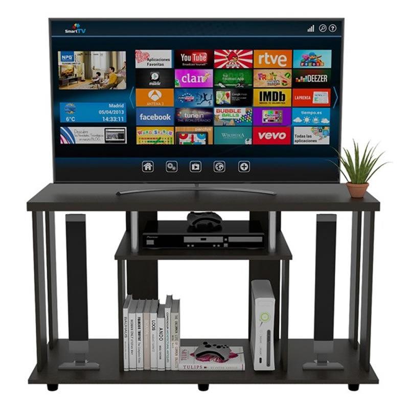 MESA PARA TV ALPIN, WENGUE, CON ESPACIO PARA TELEVISOR DE HASTA 50 PULGADAS