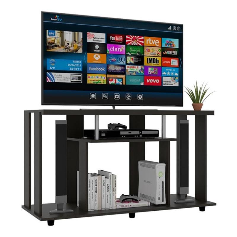 MESA PARA TV ALPIN, WENGUE, CON ESPACIO PARA TELEVISOR DE HASTA 50 PULGADAS