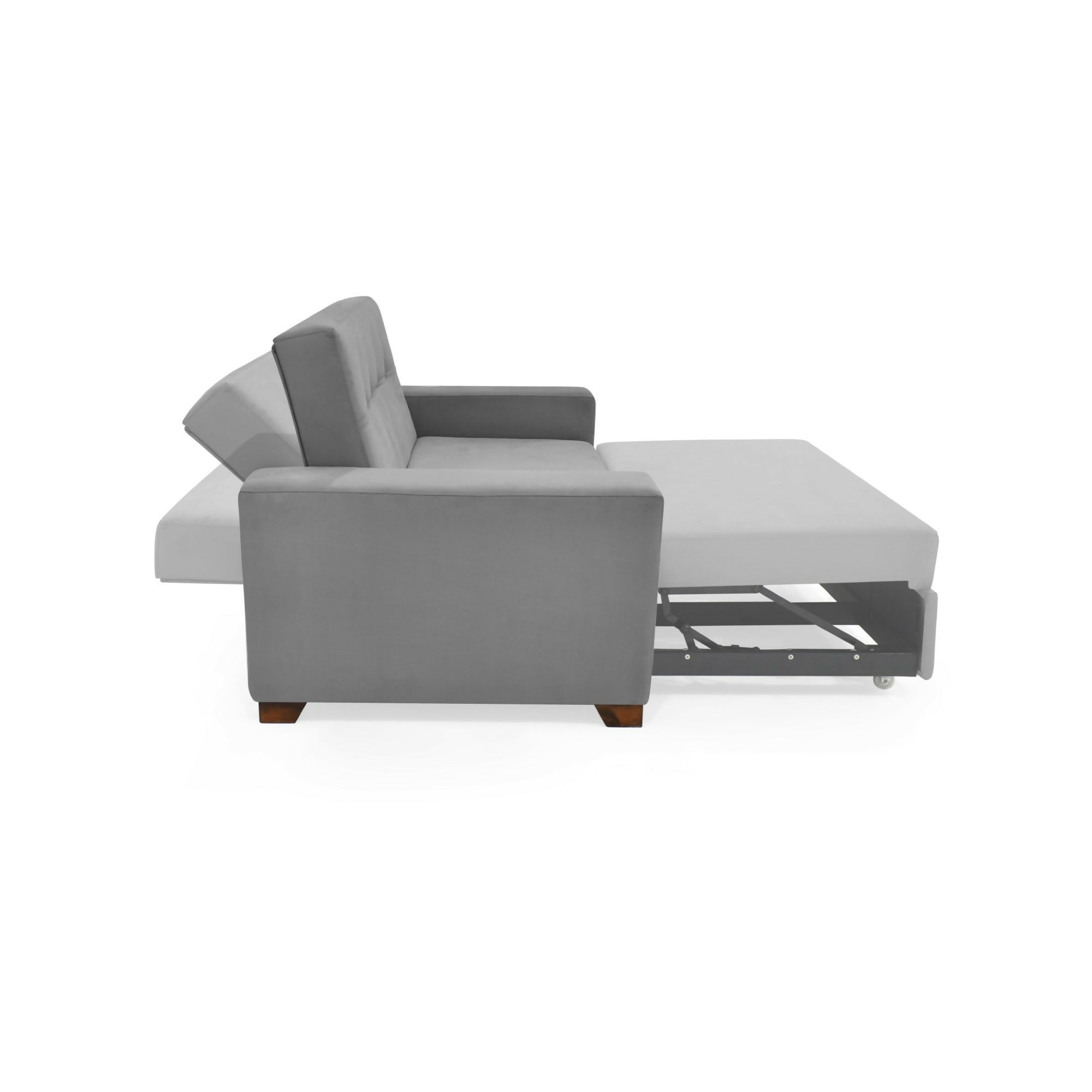 SOFA CAMA 2 PUESTOS HAMBURGO 160X87X86 TELA GRIS