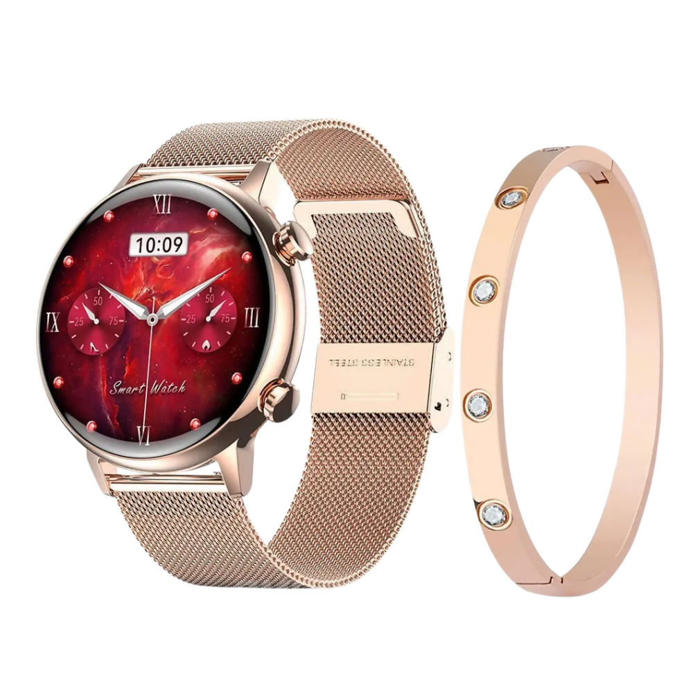RELOJ SMARTWATCH INTELIGENTE MUJER SUMERGIBLE 3 PULZOS ROMAN