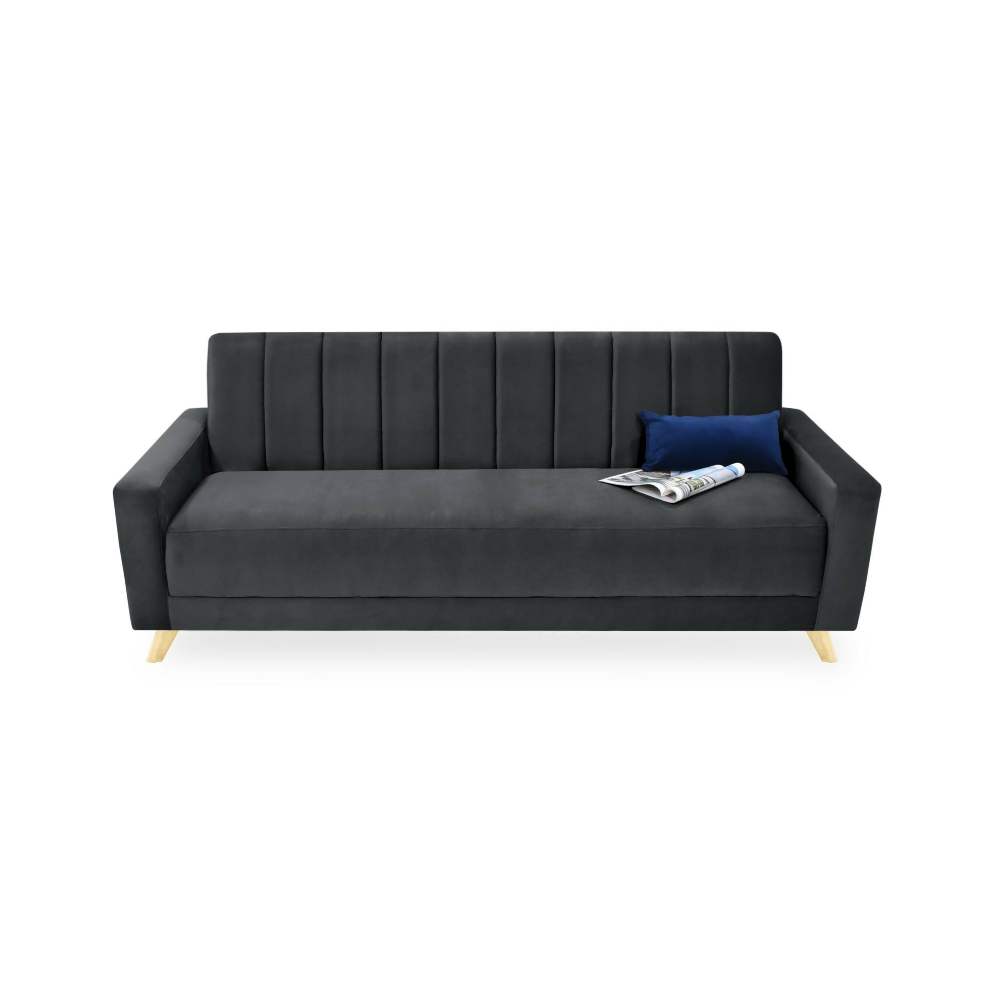 SOFA CAMA RECLINABLE DOMINIC 206X90X80 TELA GRIS
