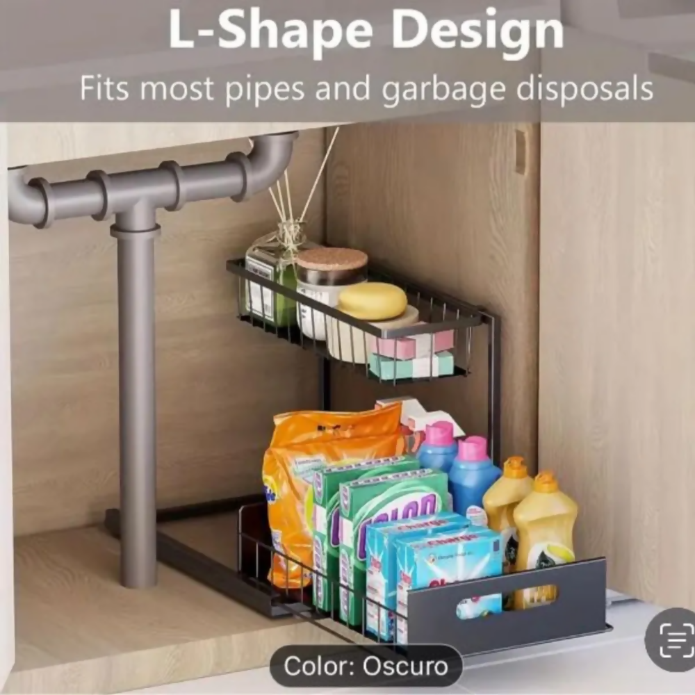 ORGANIZADOR COCINA, ORGANIZADOR FREGADERO DE METAL 2 NIVELES CWS-2