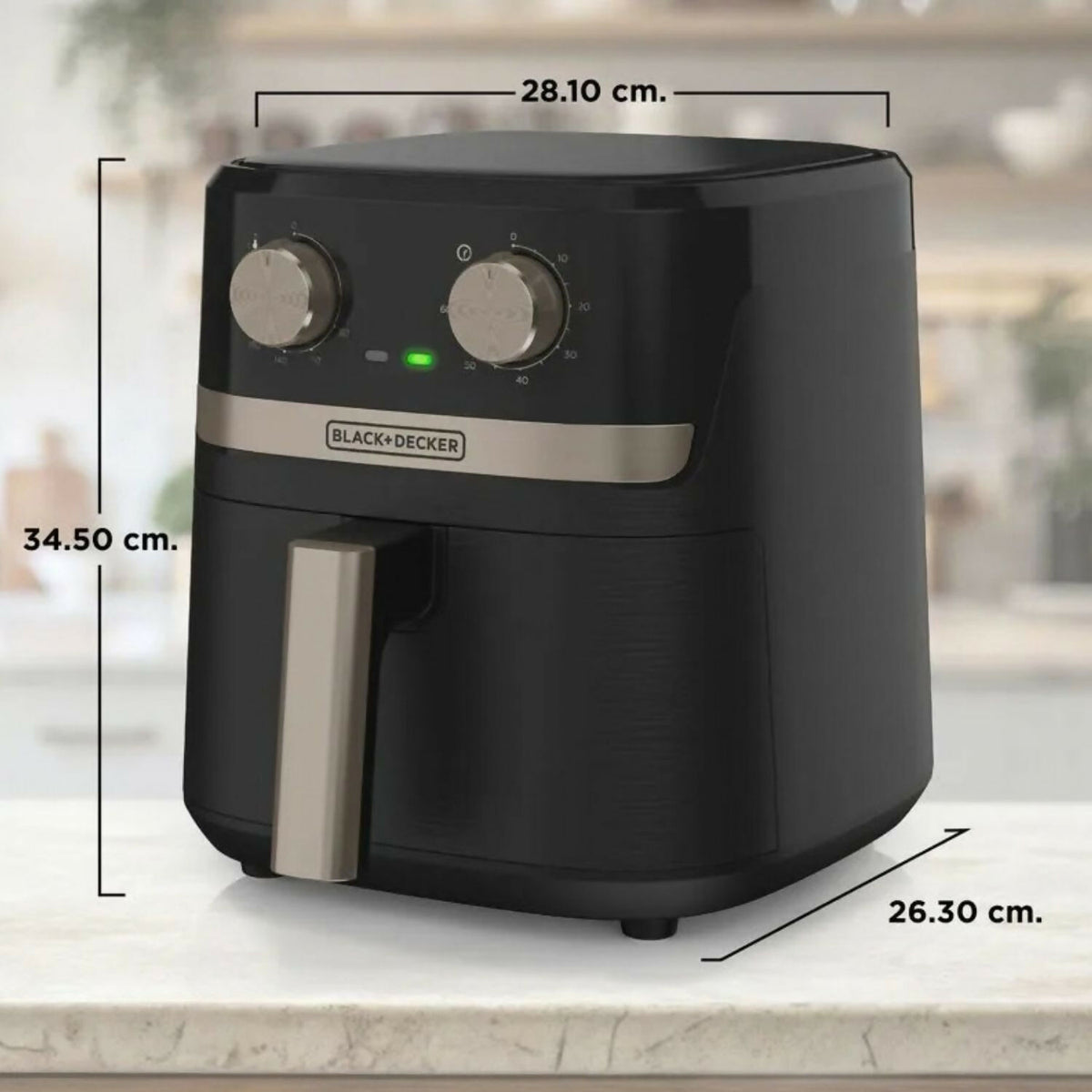 FREIDORA DE AIRE BLACK & DECKER AFBD42-3BDLA 4.2LT NEGRA