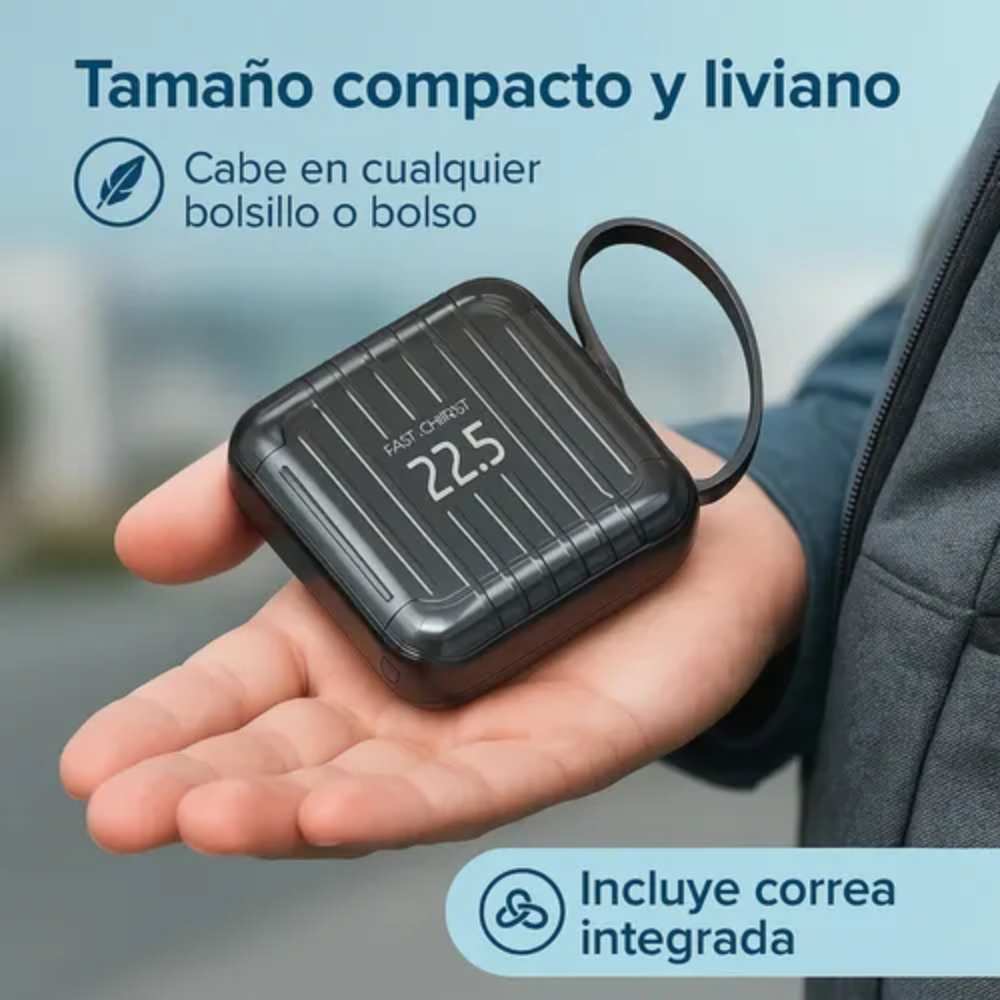 POWER BANK CARGADOR CELULAR PORTÁTIL 10000MAH CARGA RÁPIDA