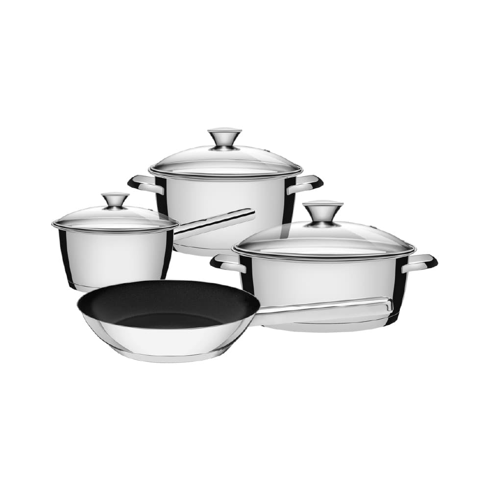 JUEGO DE OLLAS ALLEGRA 4PZ ACERO INOXIDABLE