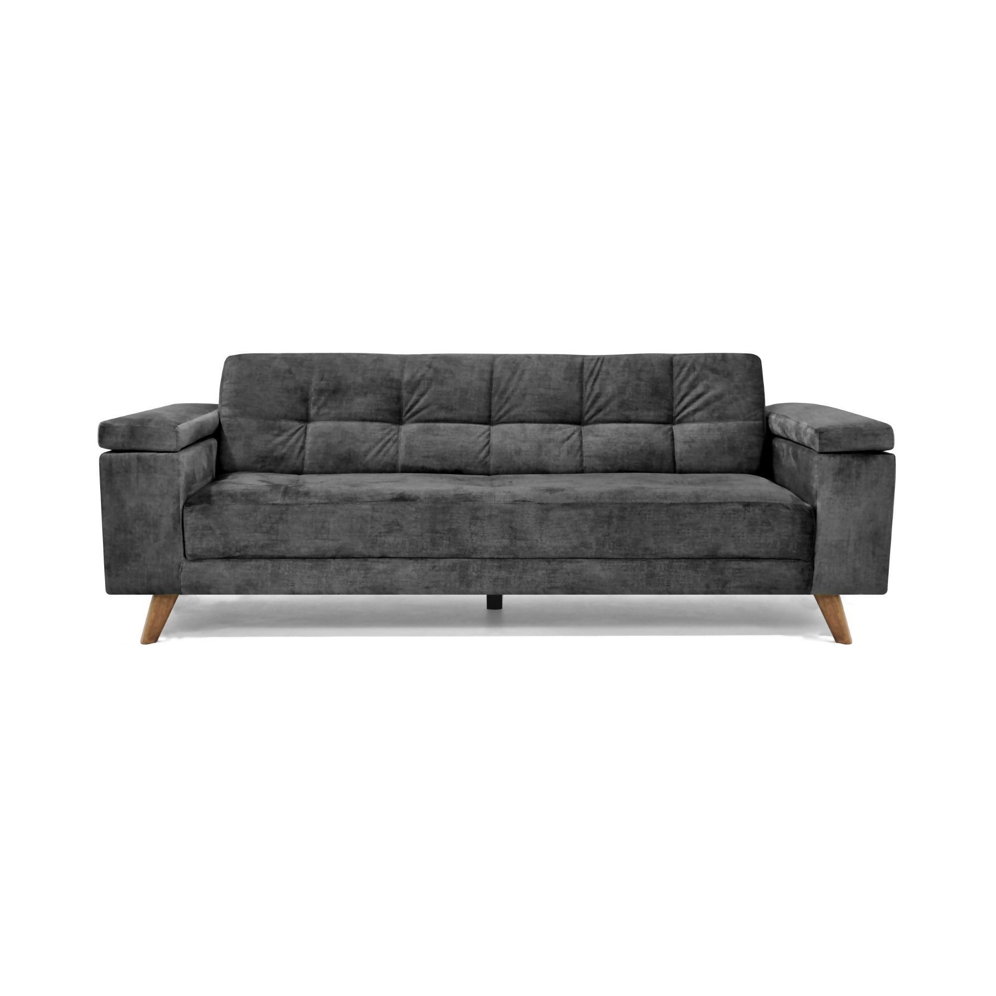 SOFA CAMA RECLINABLE MORETTO 230X86X82 TELA GRIS