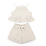 33023 CONJUNTO LINO A RAYAS NIÑA JUNIOR