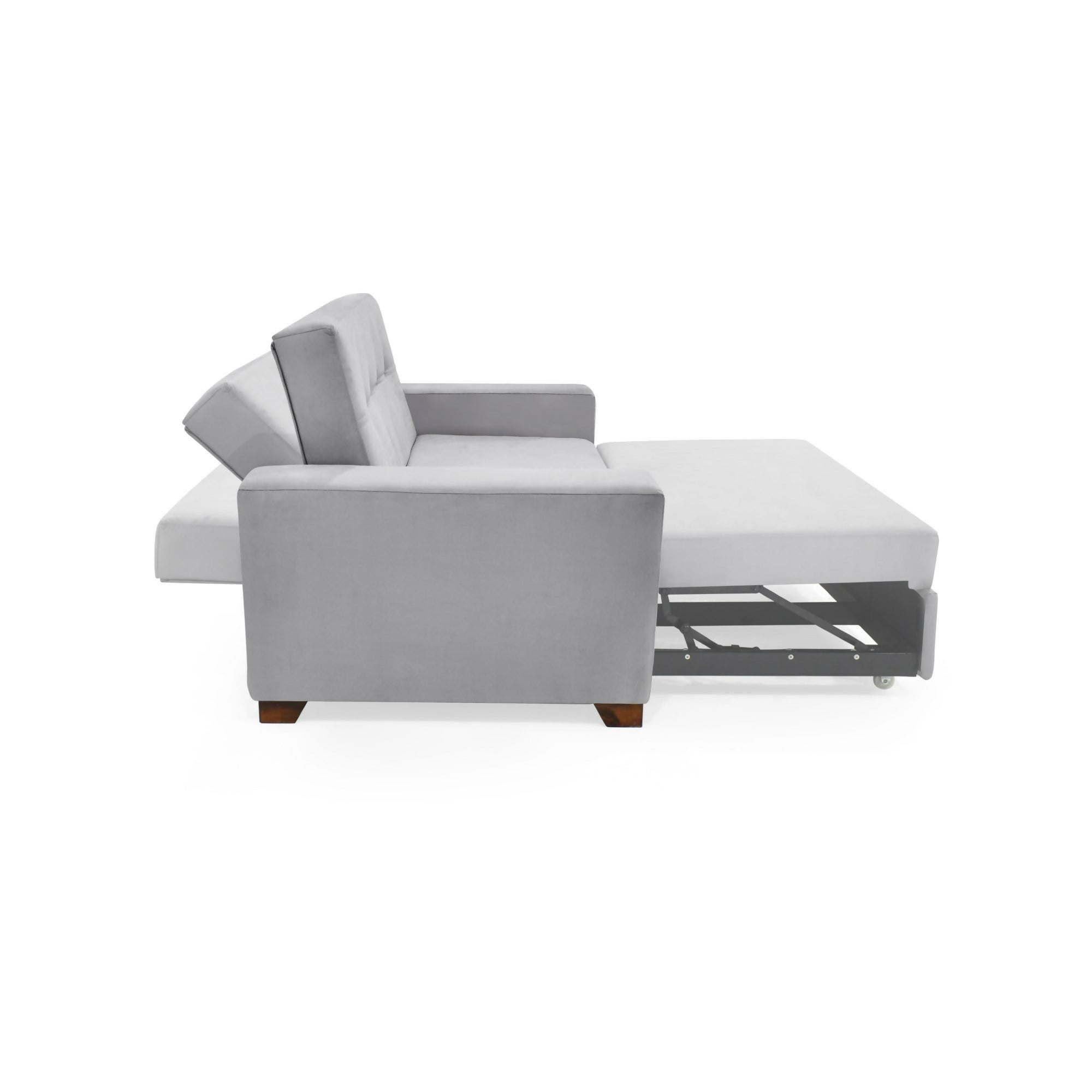 SOFA CAMA 2 PUESTOS HAMBURGO 160X87X86 TELA PLATA