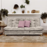 SOFÁ CAMA 5 POSICIONES AGASSI 95X185X60 TELA CAMEL - INCLUYE COJINES