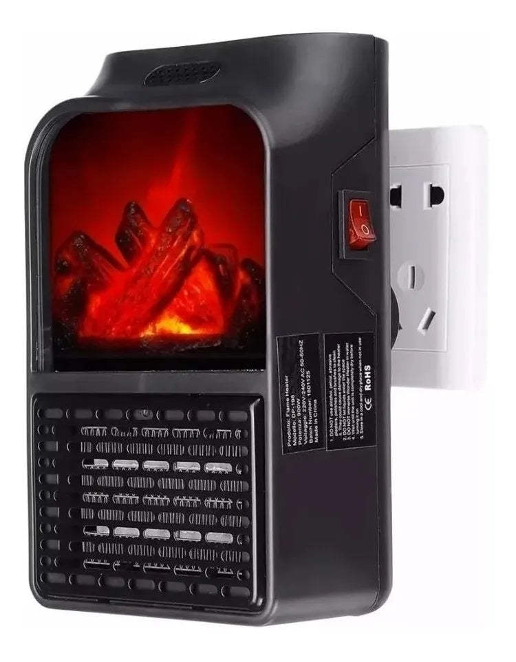 CALENTADOR CHIMENEA CALEFACCION HOGAR PORTATIL CON CONTROL