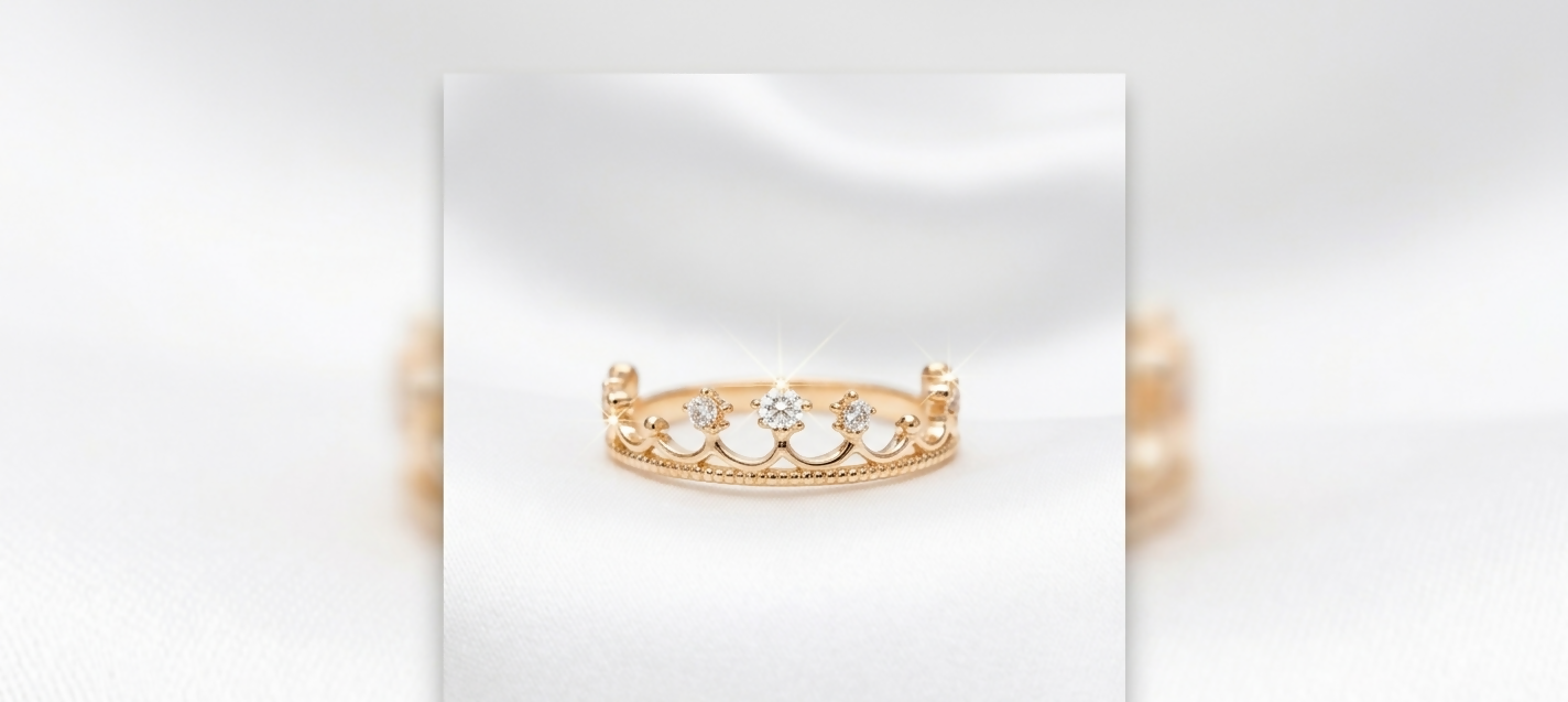 ANILLO CORONA 15 AÑOS CON CIRCONES