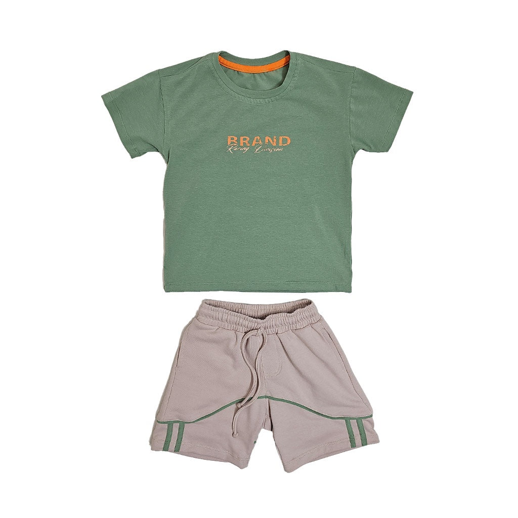 51989 CONJUNTO INFANTIL NIÑO - RACING DIVISION CAMISETA Y BERMUDA DEPORTIVA