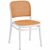 SILLA APILABLE POLIPROPILENO REFORZADO RESPALDO TEJIDO TERRAZA COMEDOR