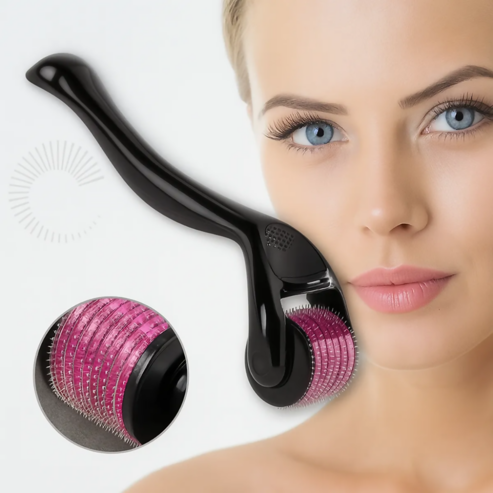 DERMA ROLLER FACIAL 0.5MM 540 AGUJAS ACERO ANTIEDAD Y CICATRICES