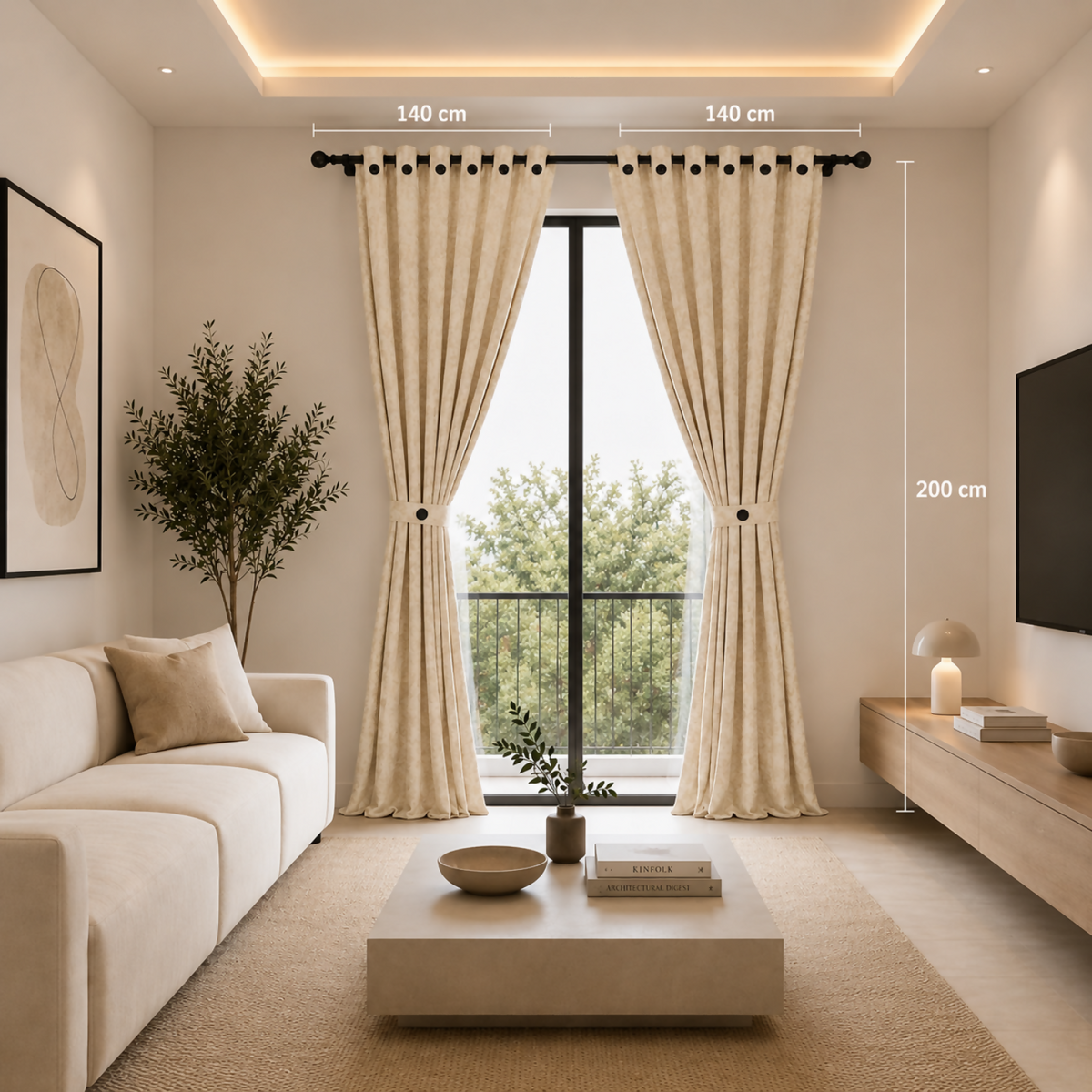 Cortina semi blackout 200*280cm