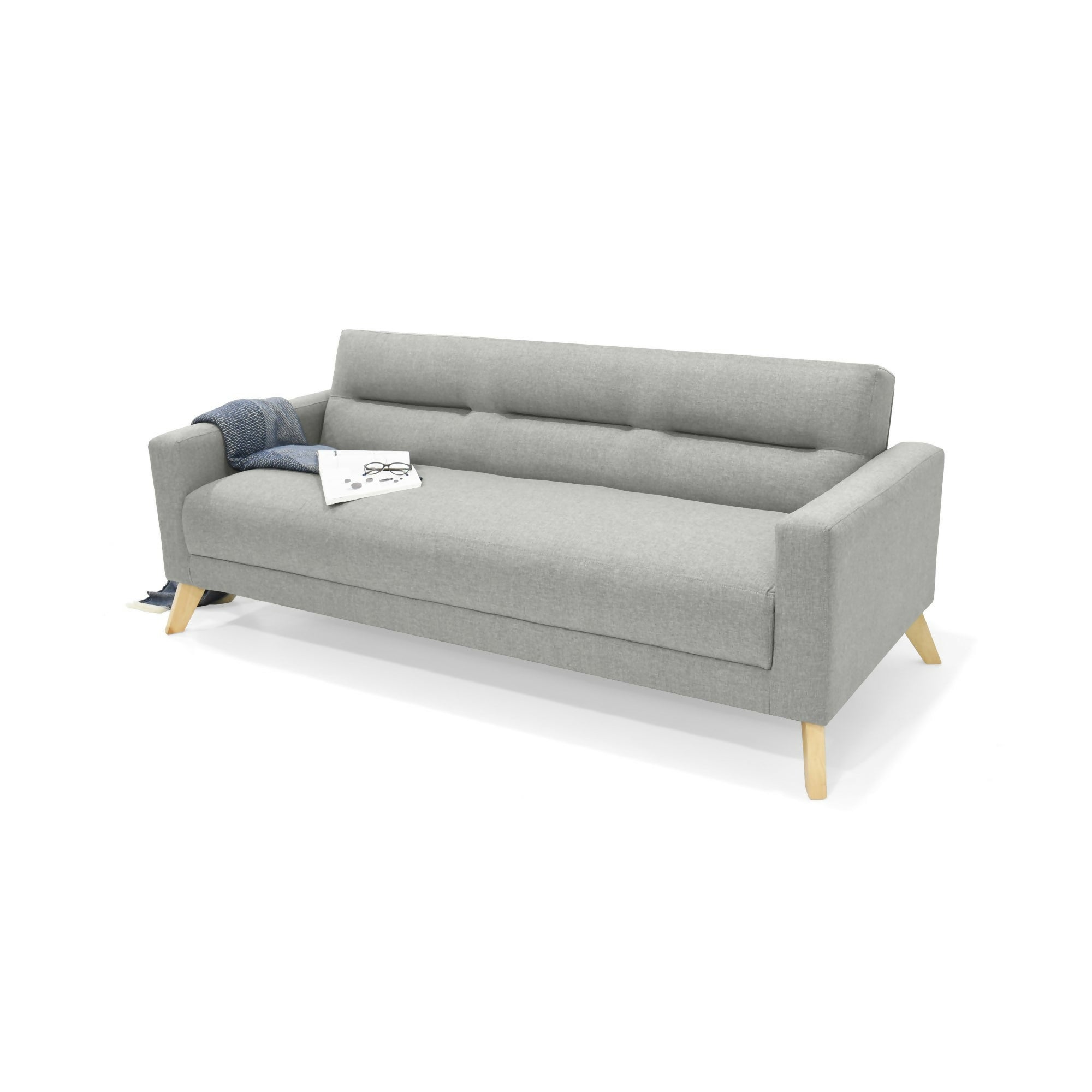 SOFA CAMA 3 POSICIONES SION 206X90X82 TELA PLATA