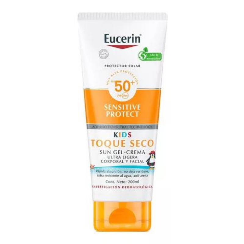 EUCERIN SUN KIDS SENSITIVE PROTECT TOQUE SECO GEL CREMA FPS 50+ X 200ML